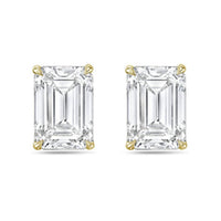 Diana M Jewels - 6.00 Cts Lab Grown Emerald Cut Stud Earrings