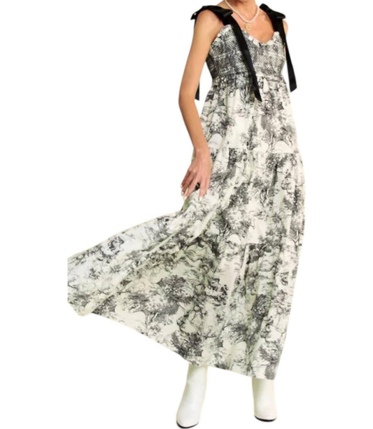 Davi & Dani - Toile Elegance Maxi Dress