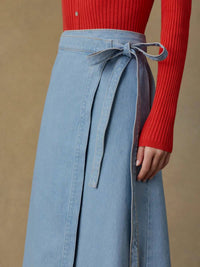 Faherty - Solstice Denim Wrap Skirt