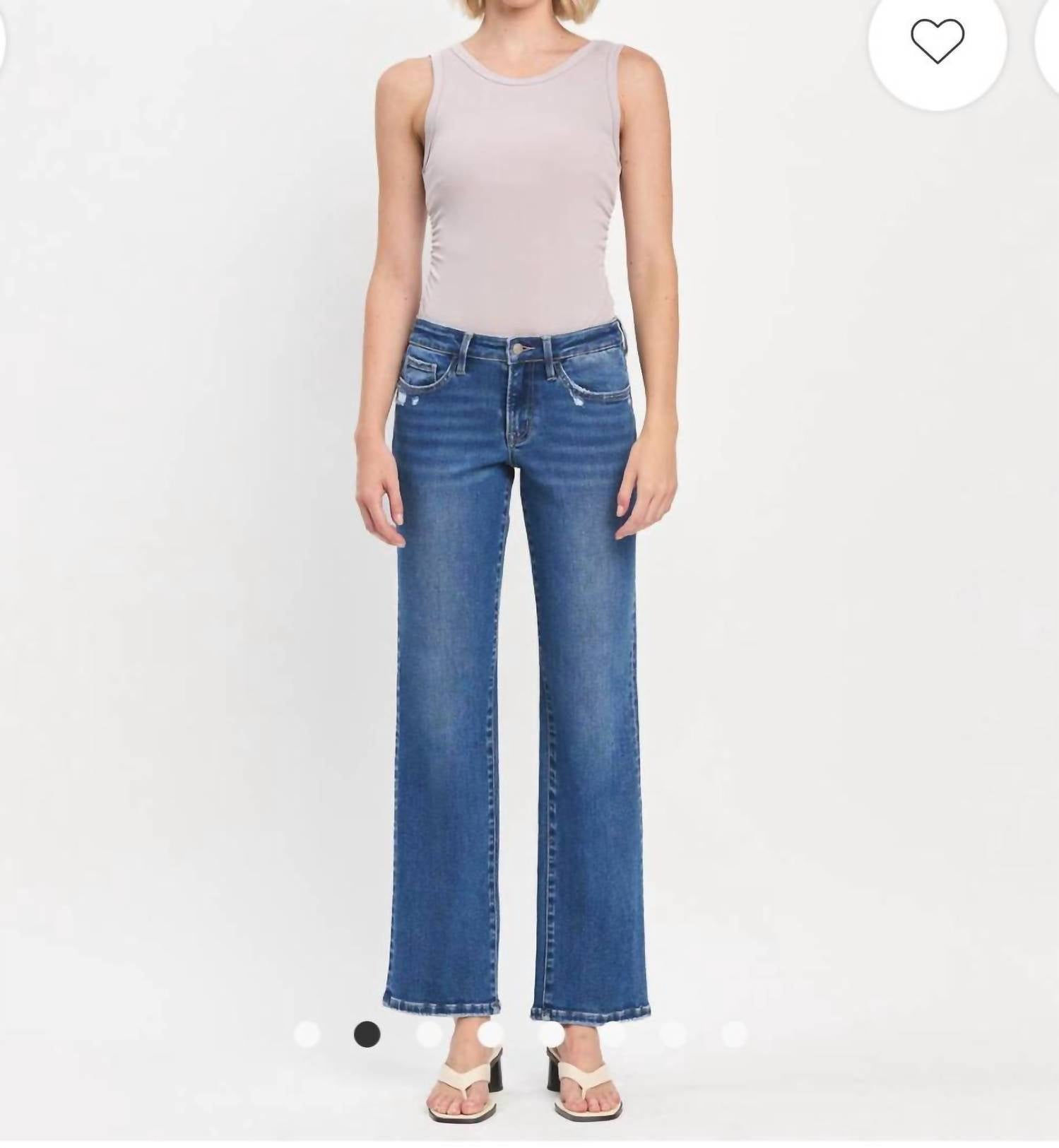Vanilla Monkey - Lovervet Mid Rise Full Length Straight Leg Jeans