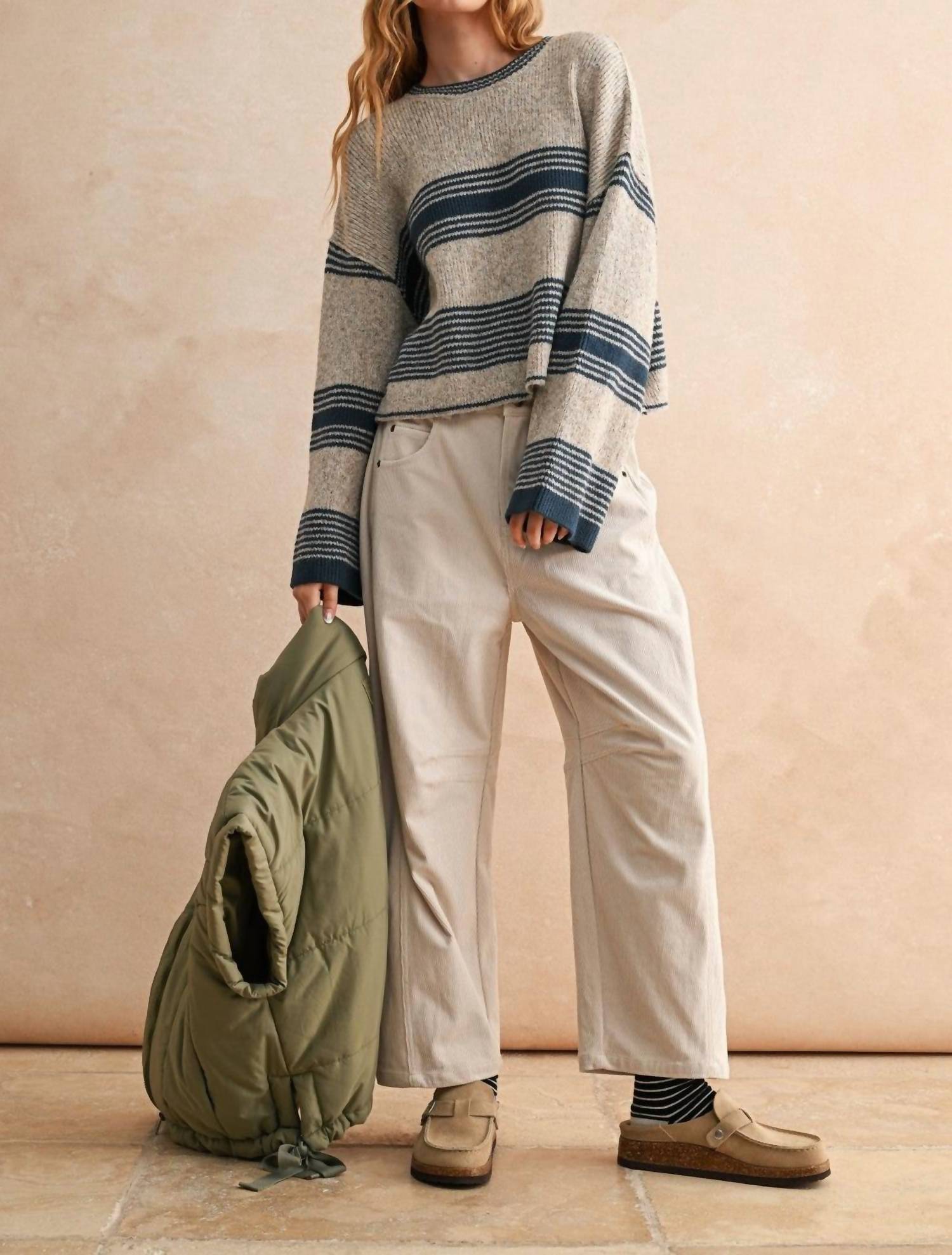 Miou Muse - Corduroy Barrel Pants