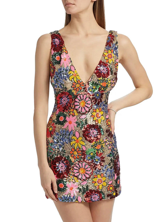 Ramy Brook - Aera Floral Sequin Mini Dress
