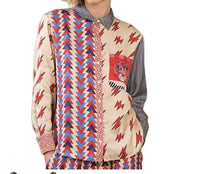 Me369 SCARLETT SHIRT in folk pop - women's blouse
