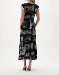 Joseph Ribkoff - Printed Maxi Fit And Flare Dress