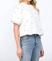 Fate - Love Note Puff Sleeve Top