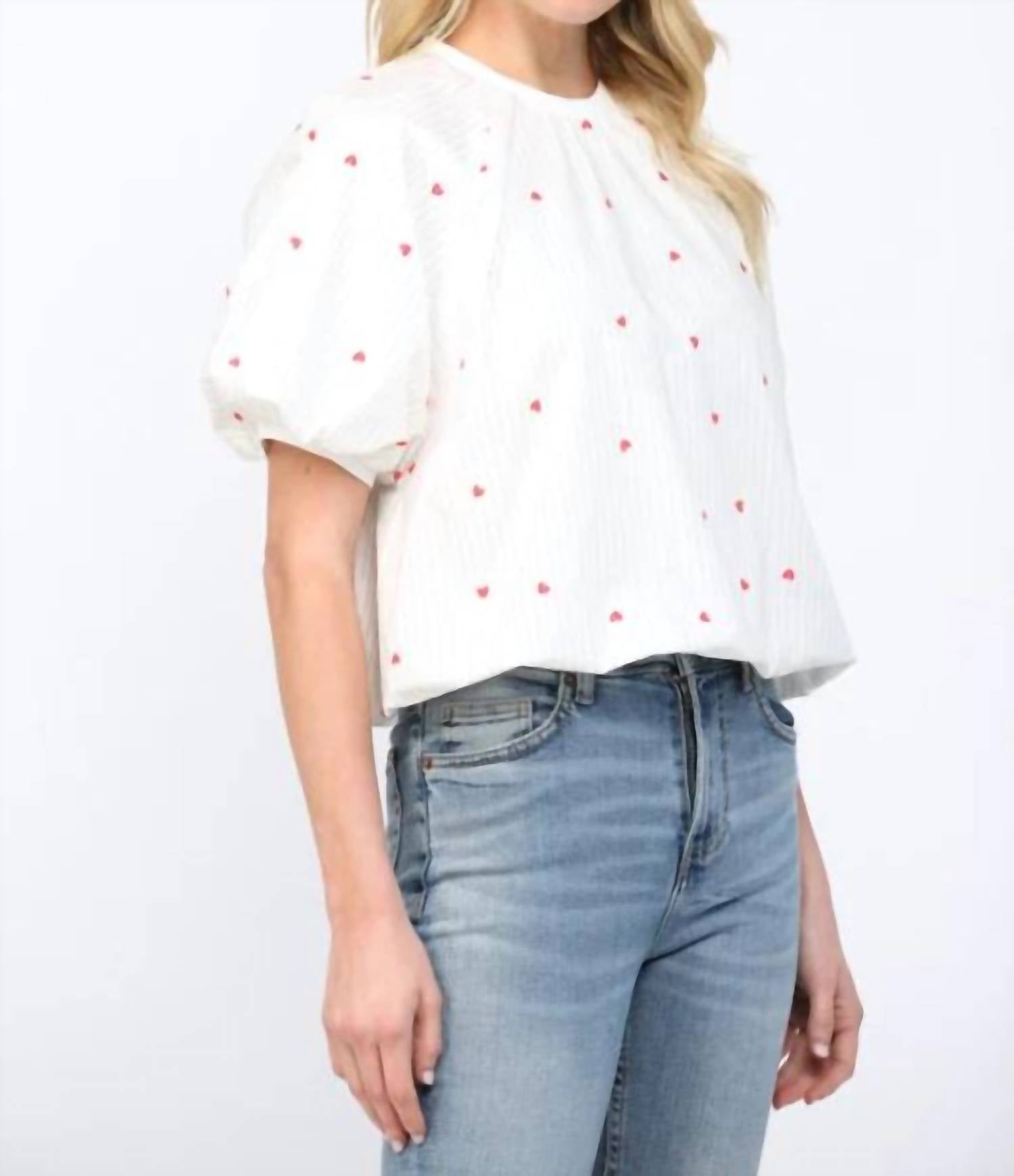Fate - Love Note Puff Sleeve Top