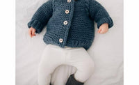 Huggalugs - Slate Garter Stitch Cardigan Sweater