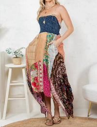 Young Threads - Women's Handkerchief Hem Mid Length Dress