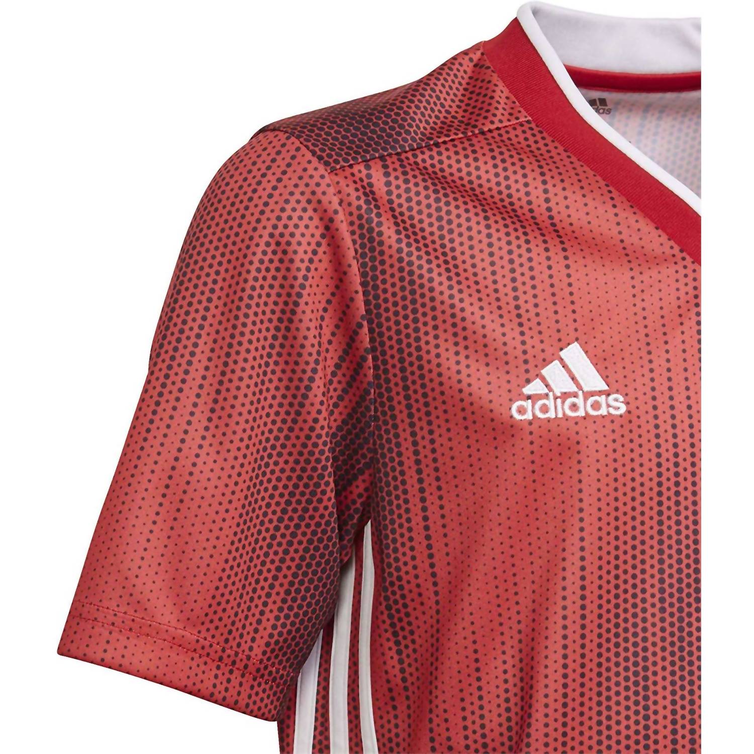 adidas Boy's Tiro 19 Short Sleeve Jersey in power red - kids' t-shirt - alternate view