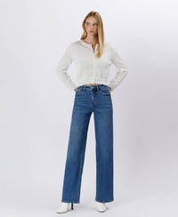 Vervet By Flying Monkey - Tummy Control Super High Rise Wide Leg Jeans