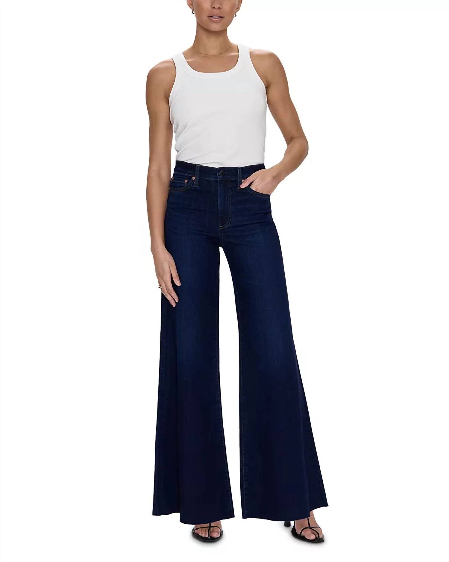 PISTOLA Izzy Mid Rise Wide Leg Crop Jean in tristesse - women's jeans - view 4