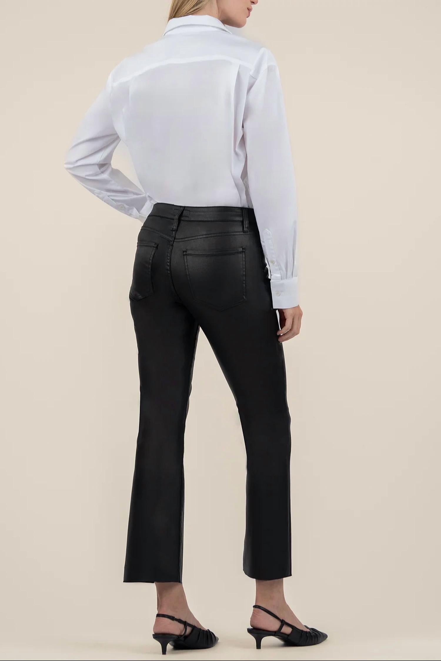 Kut From The Kloth - Kelsey Coated High Rise Ankle Flare Jeans