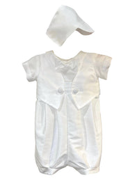 Swea Pea & Lilli - Kid's 2-Piece Poly Bengaline Romper With Bonnet