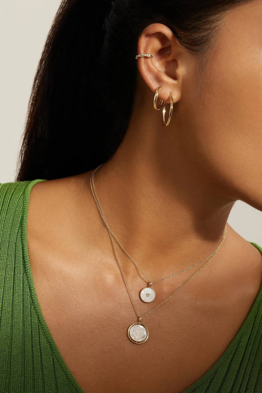 Eklexic - Women's Mother Of Pearl Lion Pendant Necklace