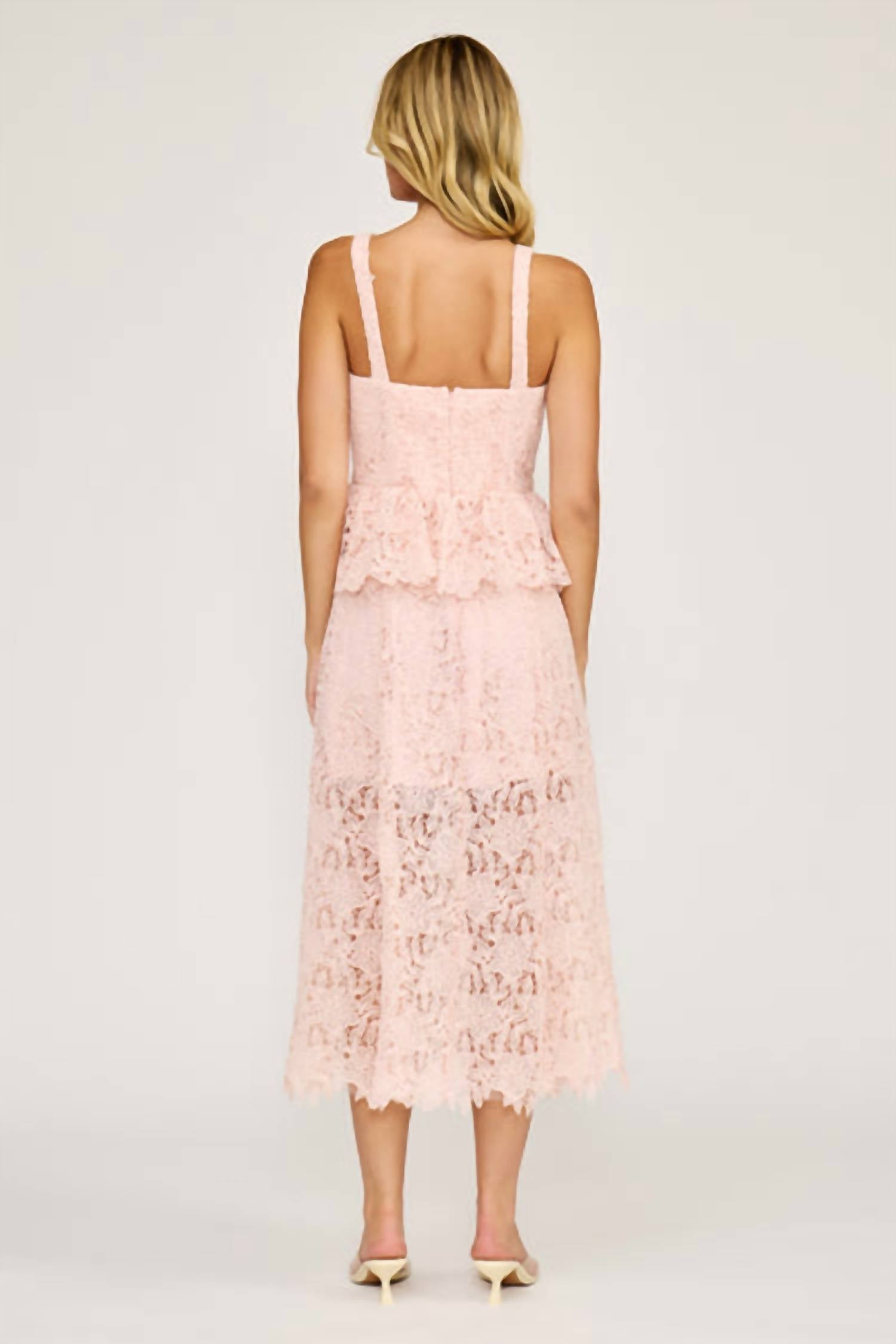 Lucy Paris - Rosalie Peplum Lace Dress