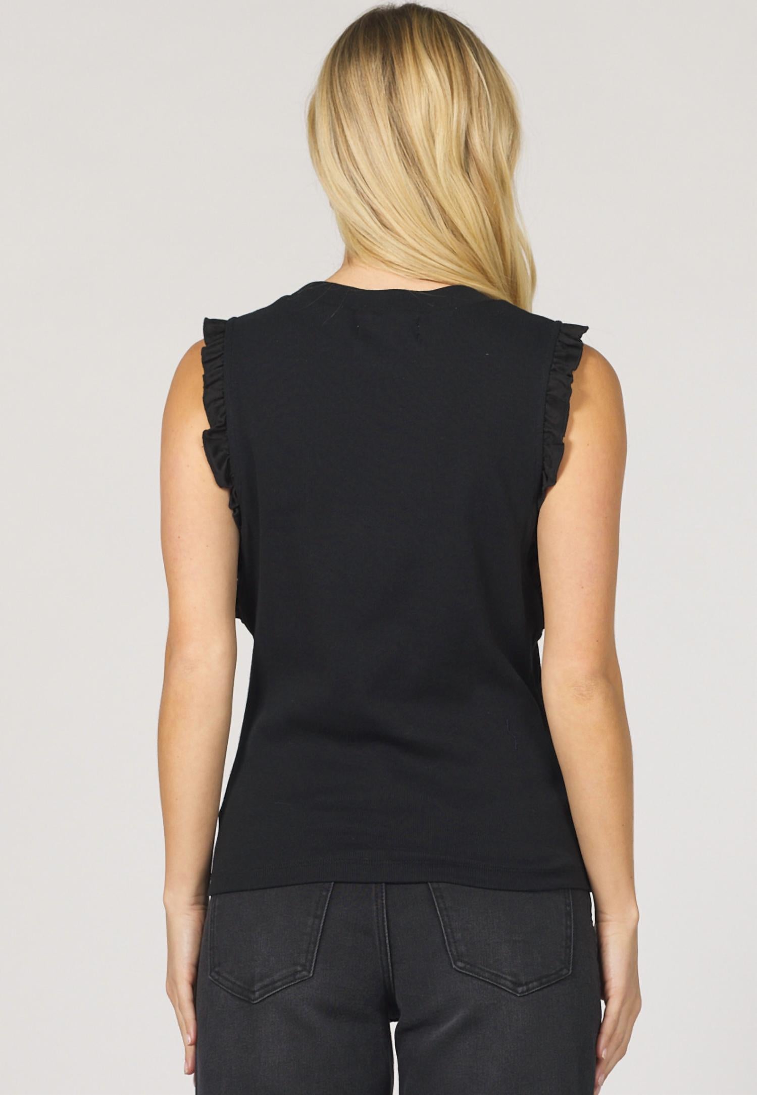 Dear John Denim - Micro Ruffle Trim Tank Top