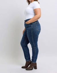 Judy Blue - Mid Rise Tummy Vintage Wash Skinny Jeans