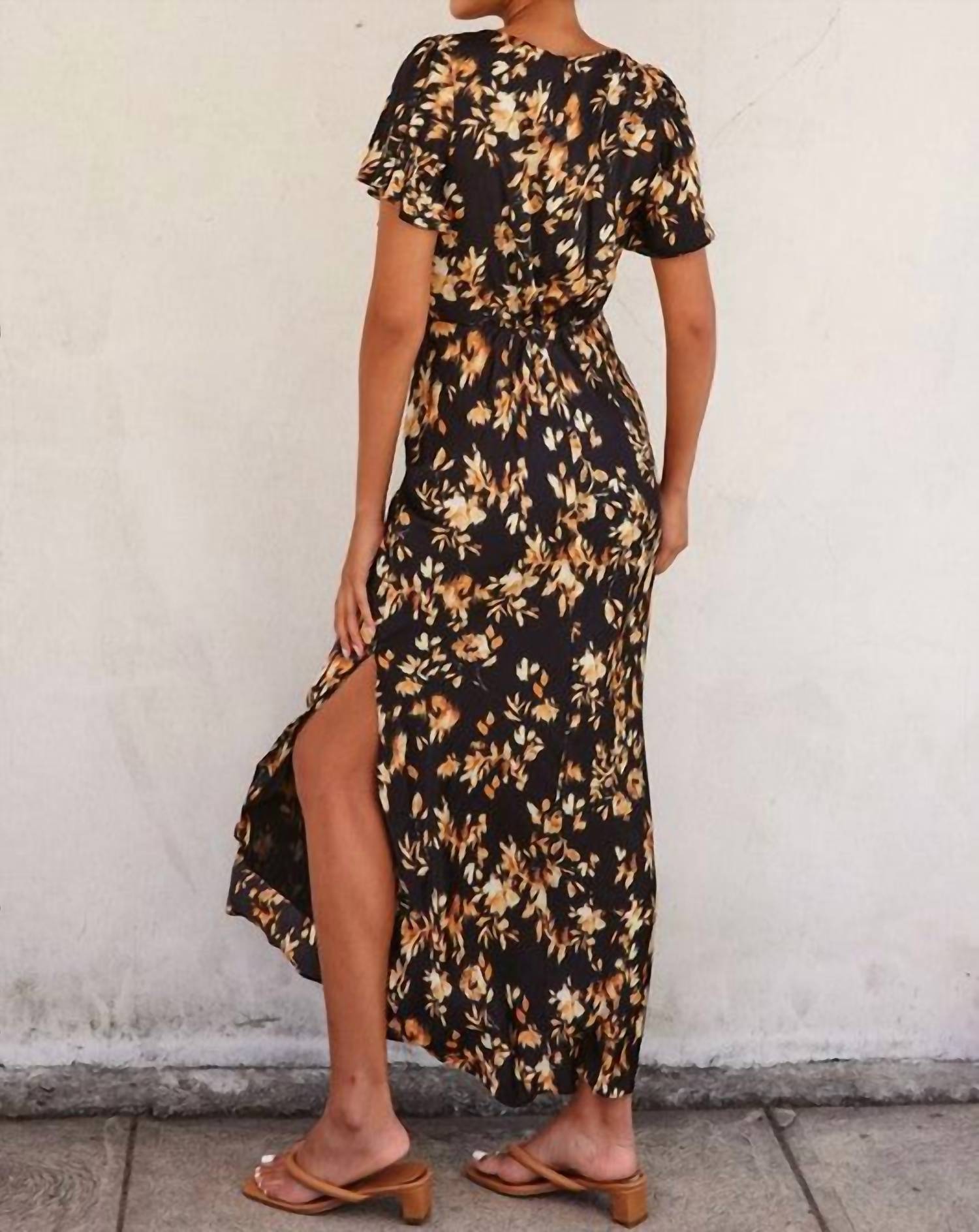 Dress Forum - Flutter Sleeve Maxi Dress