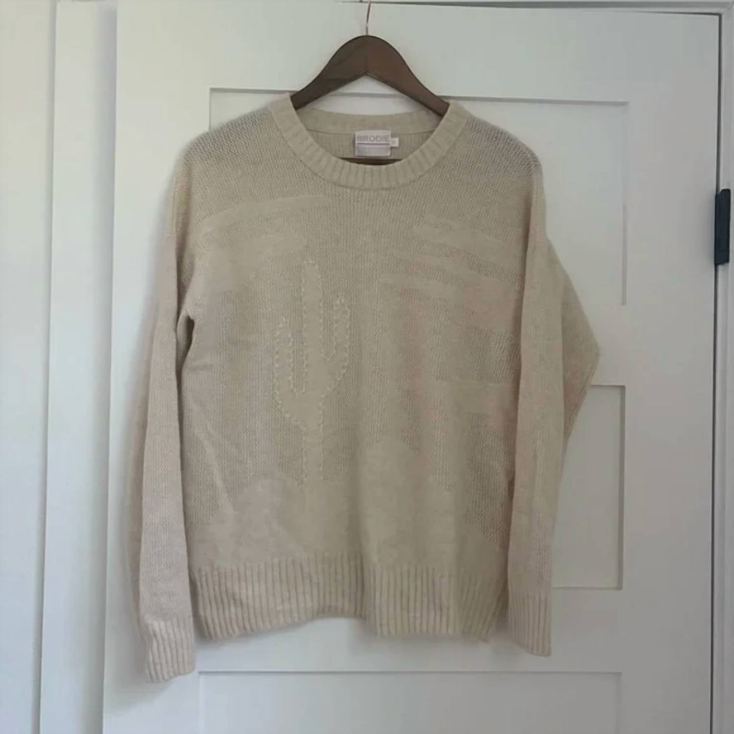 Brodie Cashmere - Desert Textured Boyfriend Sweater