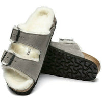 Birkenstock - Women's Arizona Shearling Suede Leather Sandals - Narrow
