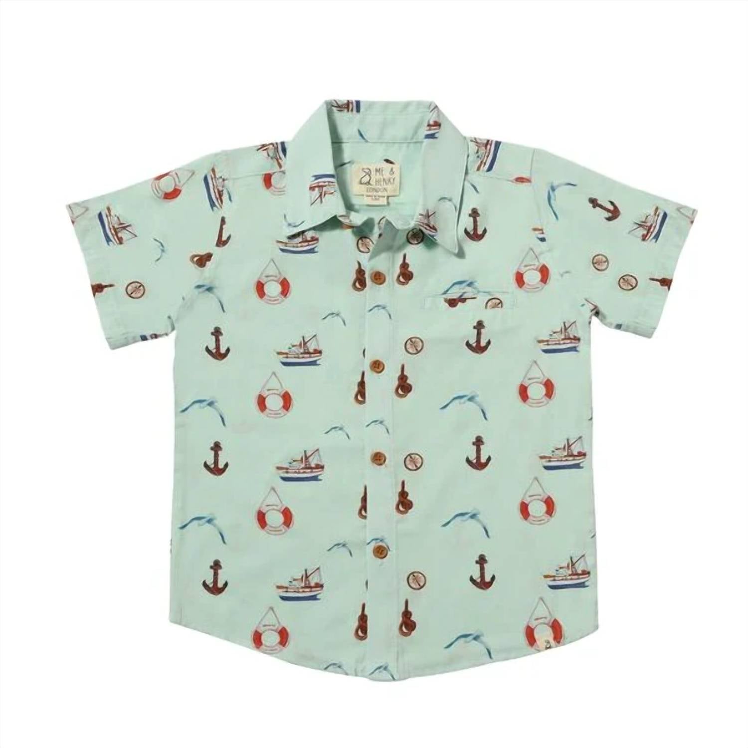 Me & Henry - Boys' Maui Button Down Shirt