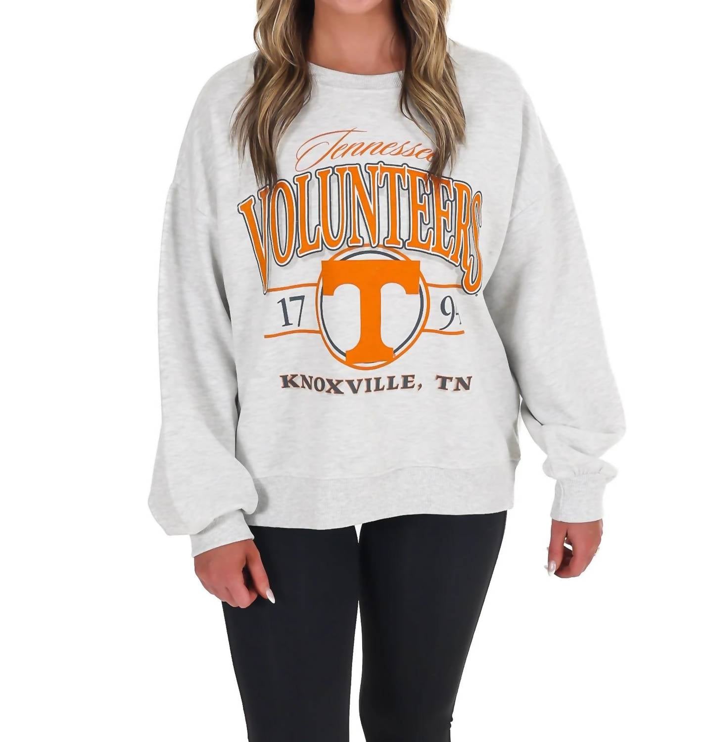 Pressbox - Women's Tennessee Volunteers Crewneck Fleece Sweatshirt