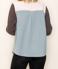 Staccato - Color Block Button Up Shacket