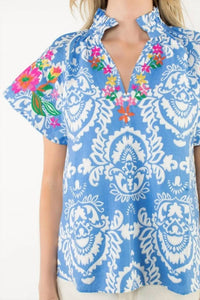 Thml - Embroidered Short Sleeve Top