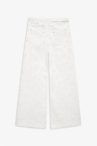 Lil Lemons By For Love And Lemons - Daisy Eyelet Baggy Jeans