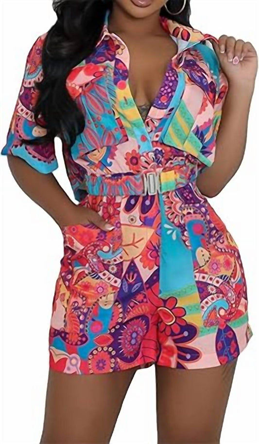 Good Time Usa - Cocktail Party Belted Rompers