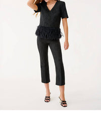 Lilly Pulitzer Rylan V-neck Top in noir exploded flower - women's blouse - view 4
