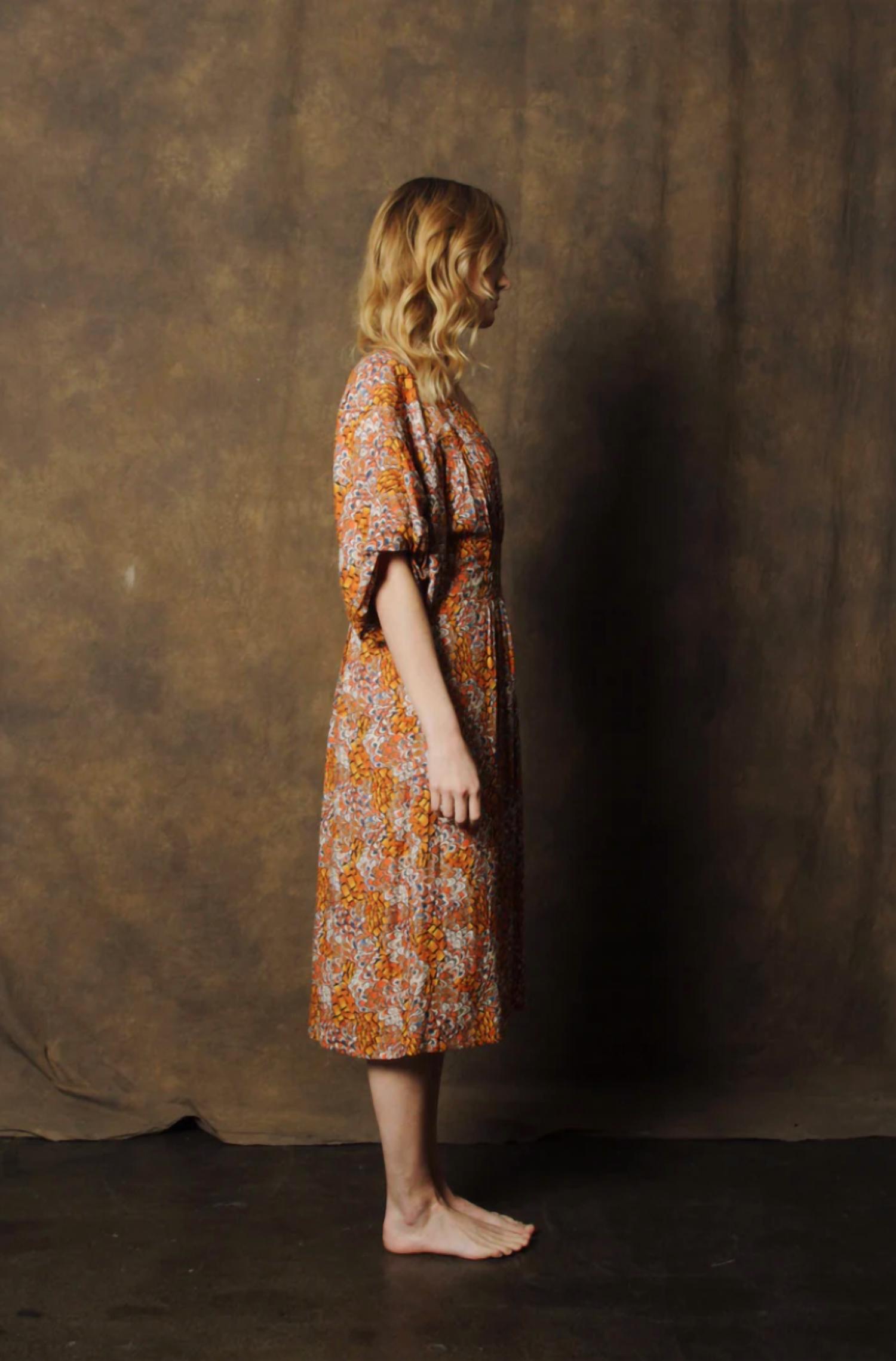 Rora - Pull On V-neck Midi Dress