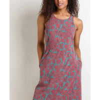 TOAD&CO Sunkissed Maxi Dress in silver pine floral print - women's dress - alternate view