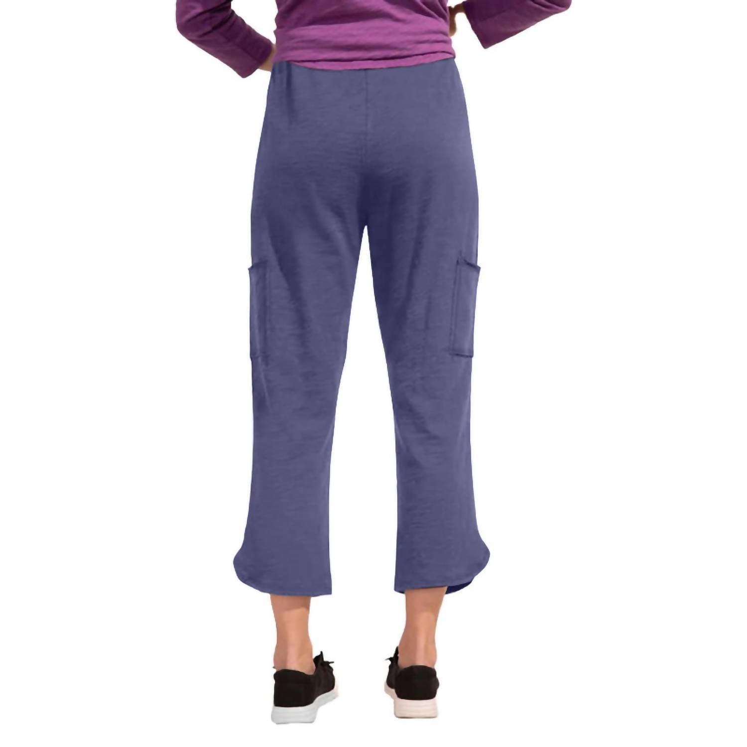 ESCAPE BY HABITAT Pocket Ankle Pant in navy - women's pants - detail view
