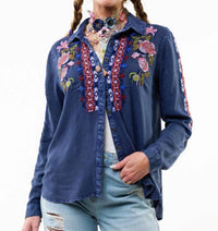 Aratta - Crafted Embroidered Button-down Shirt