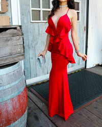 Little Secret Of Mine - Sleeveless V-neck Maxi Dress