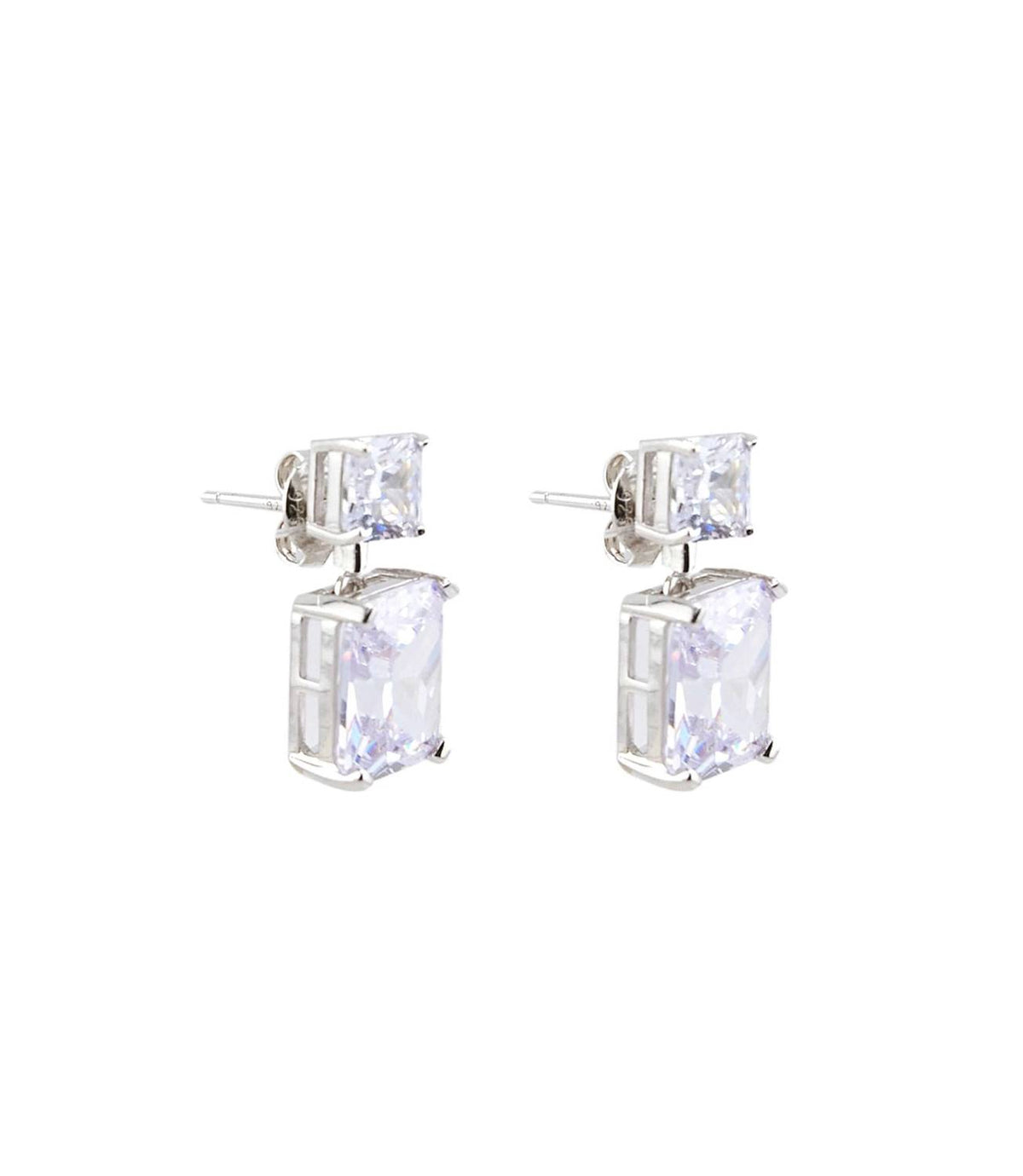 Marlyn Schiff - Women's Princess Cut Drop Earrings