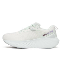 SAUCONY Women's Triumph 22 Running Shoes in white foam - women's shoe - detail view
