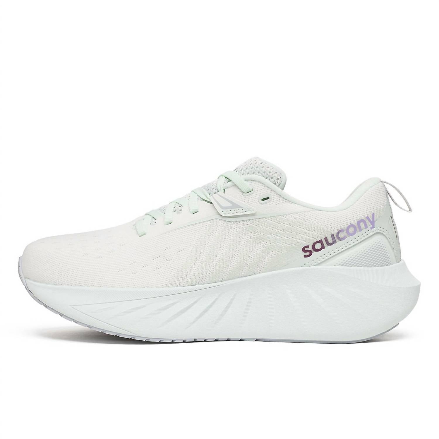 SAUCONY Women's Triumph 22 Running Shoes in white foam - women's shoe - detail view
