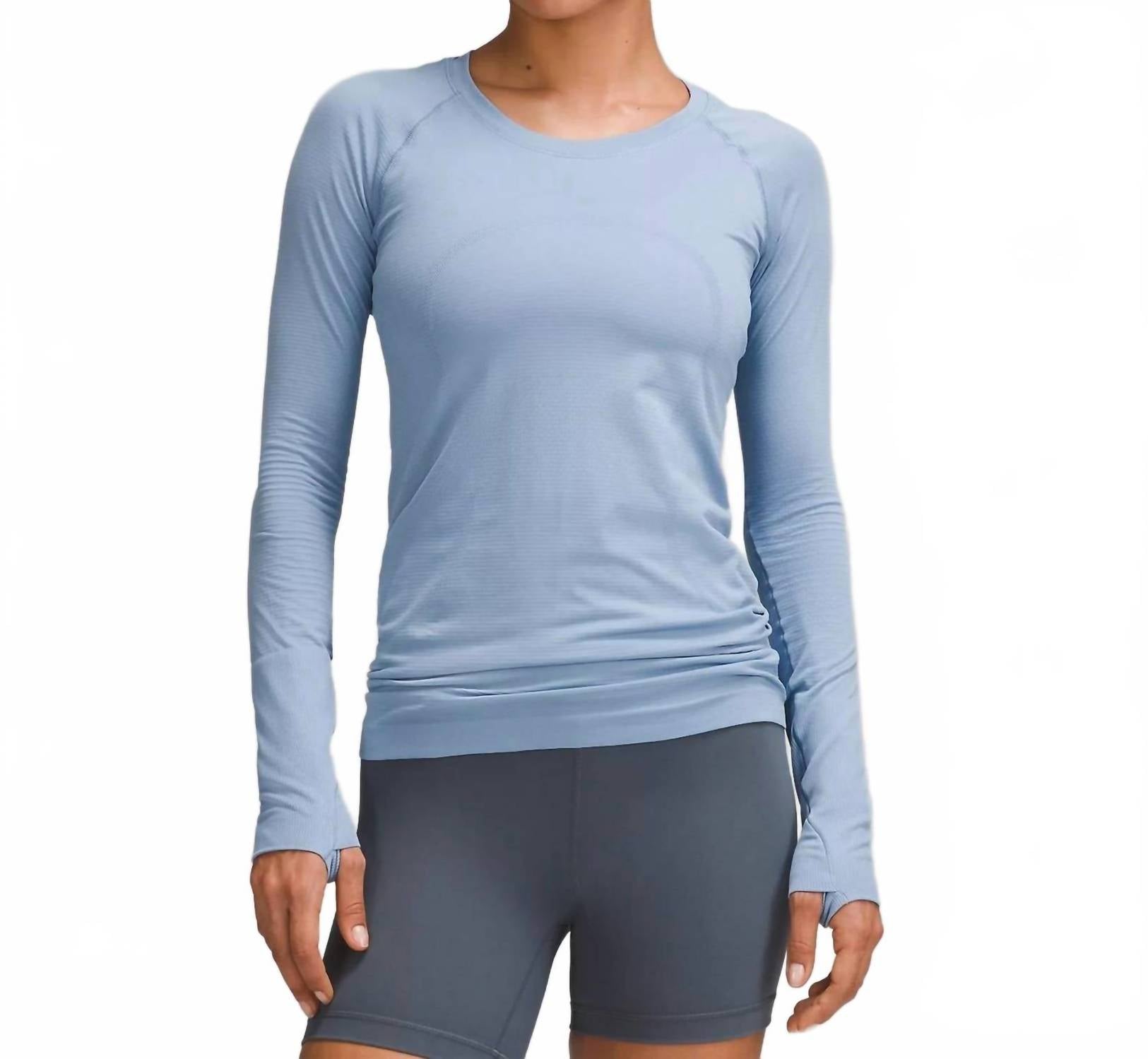 lululemon Swiftly Tech Long Sleeve 2.0 Top in blue willow - women's long sleeve top