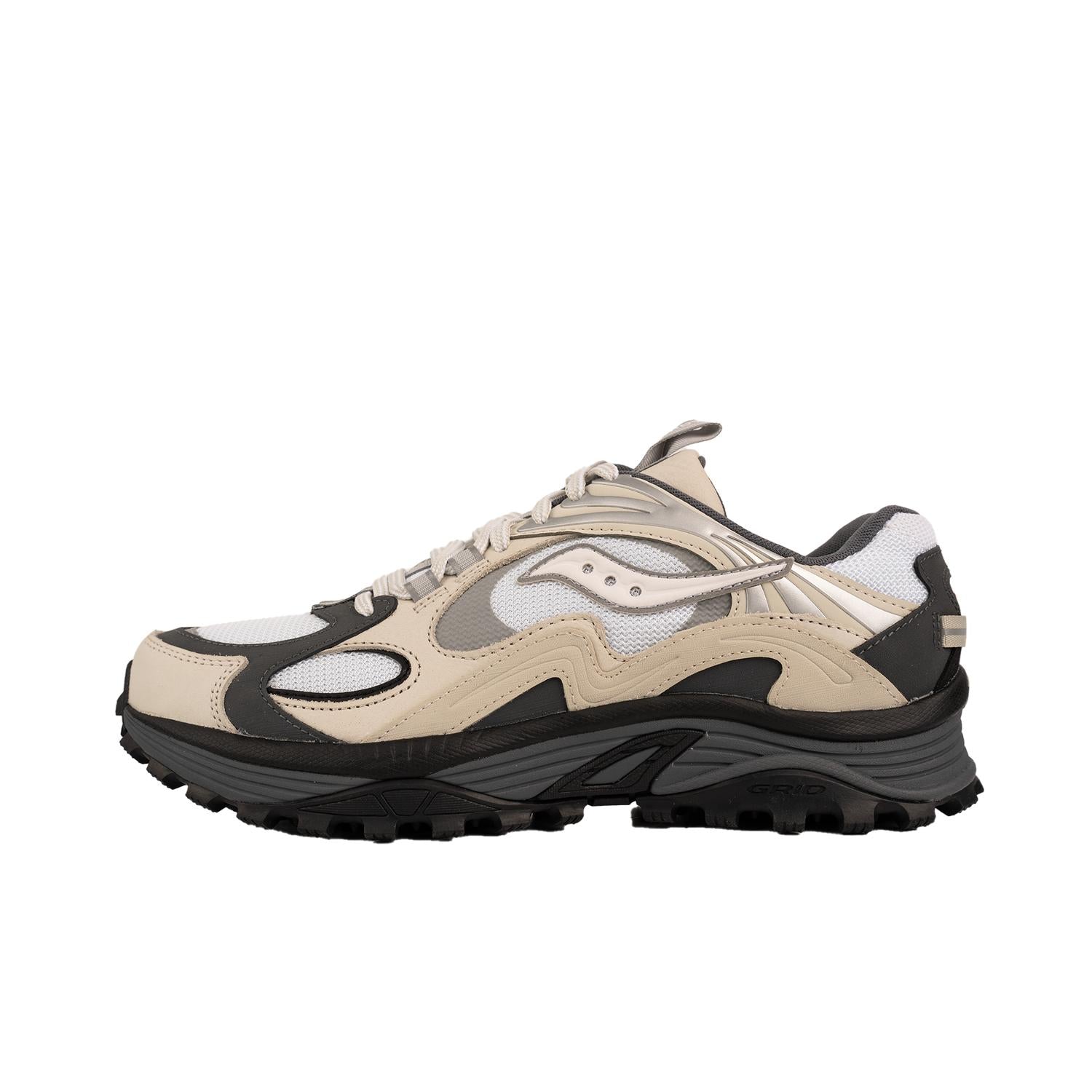 SAUCONY Men's Grid Aura X Sneakers in white silver - men's sneaker
