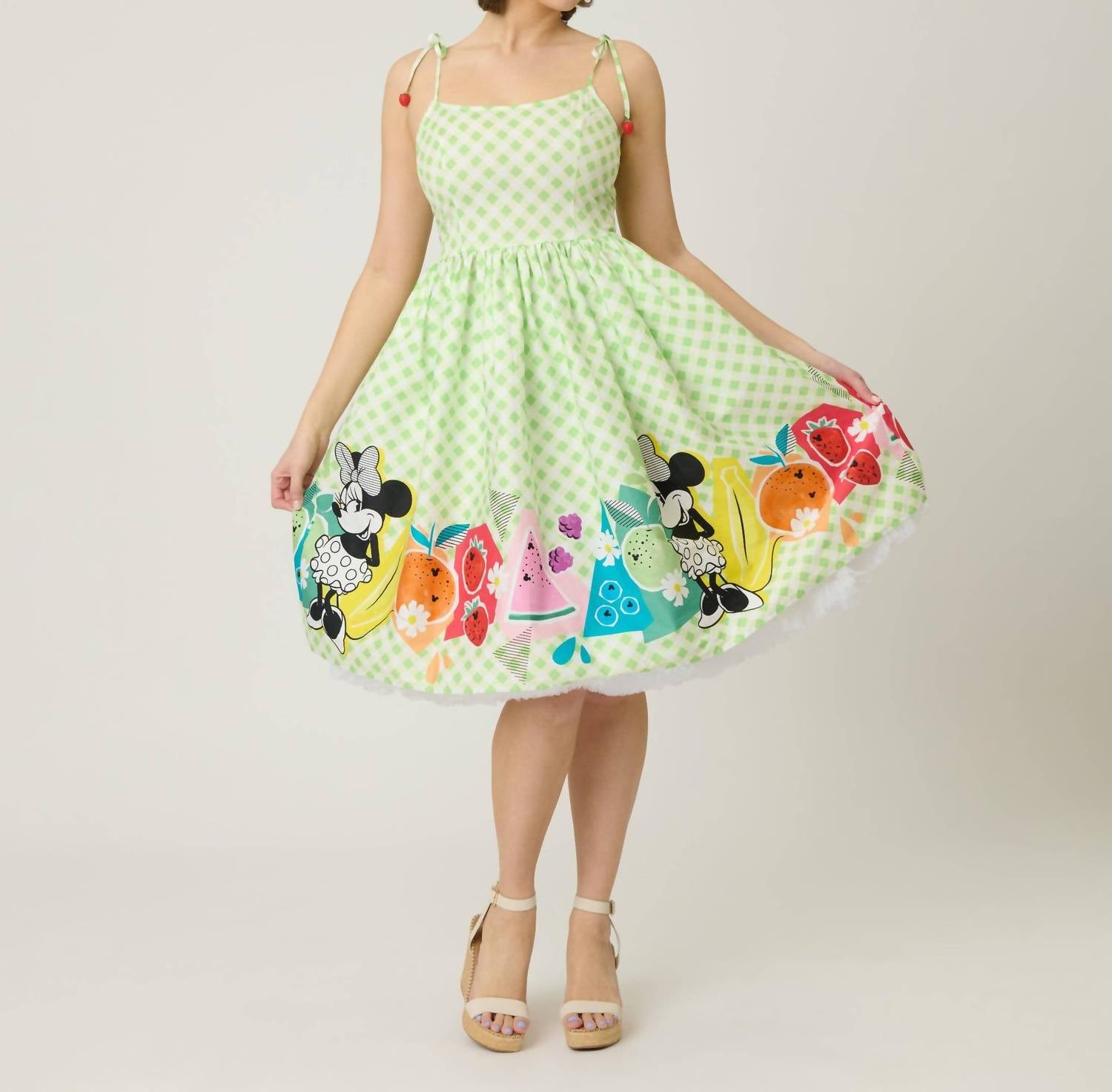 Unique Vintage - Mickey Fruit Salad Swing Dress
