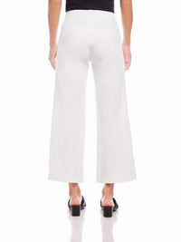 Fifteen Twenty Wide-leg Cropped Pants in off white - women's pants - alternate view