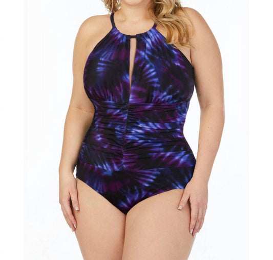 Magicsuit - Plus Size Katrina Keyhole High Neck One Piece Swimsuit