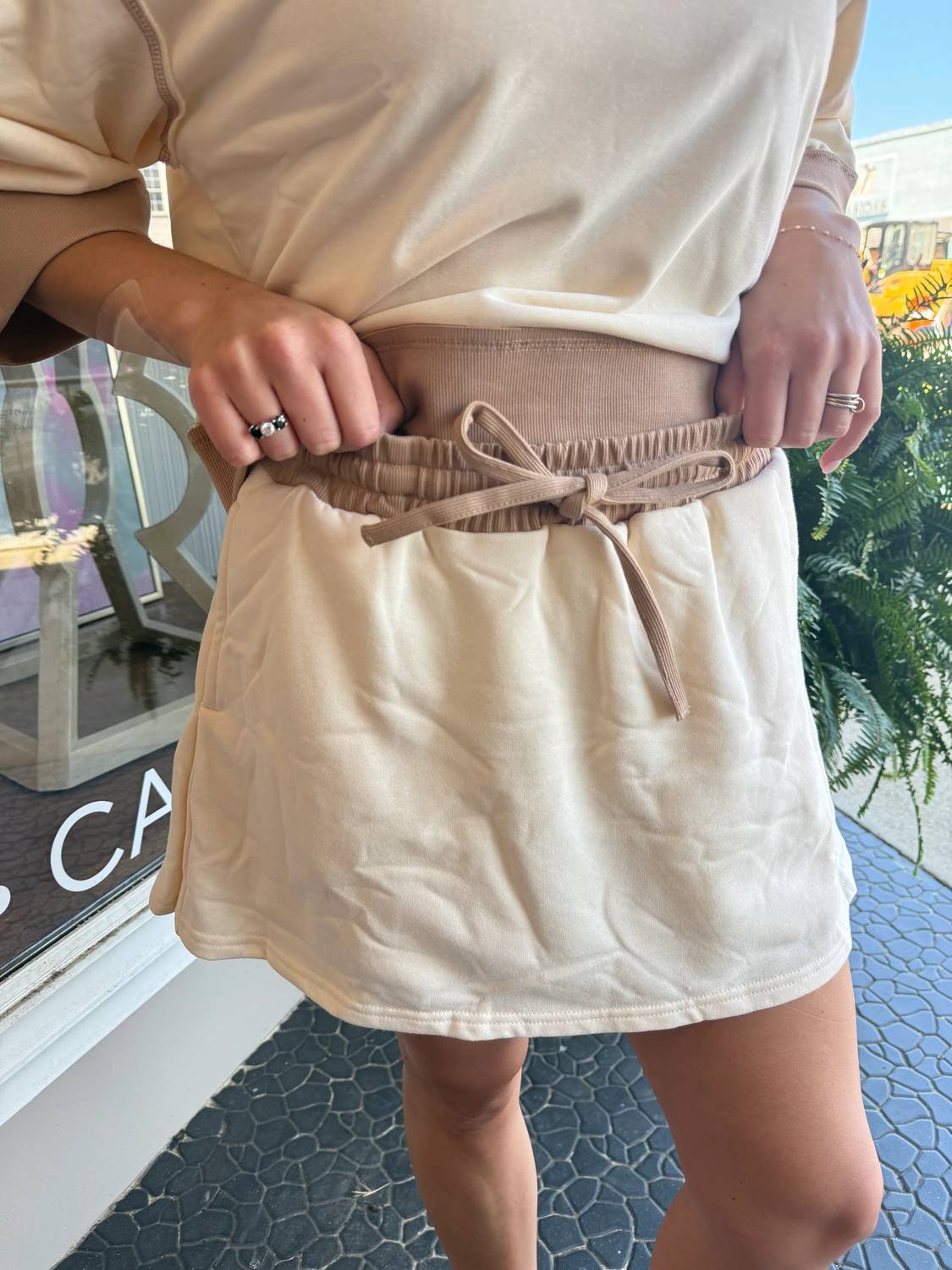 Entro - Ribbed Mini Skirt