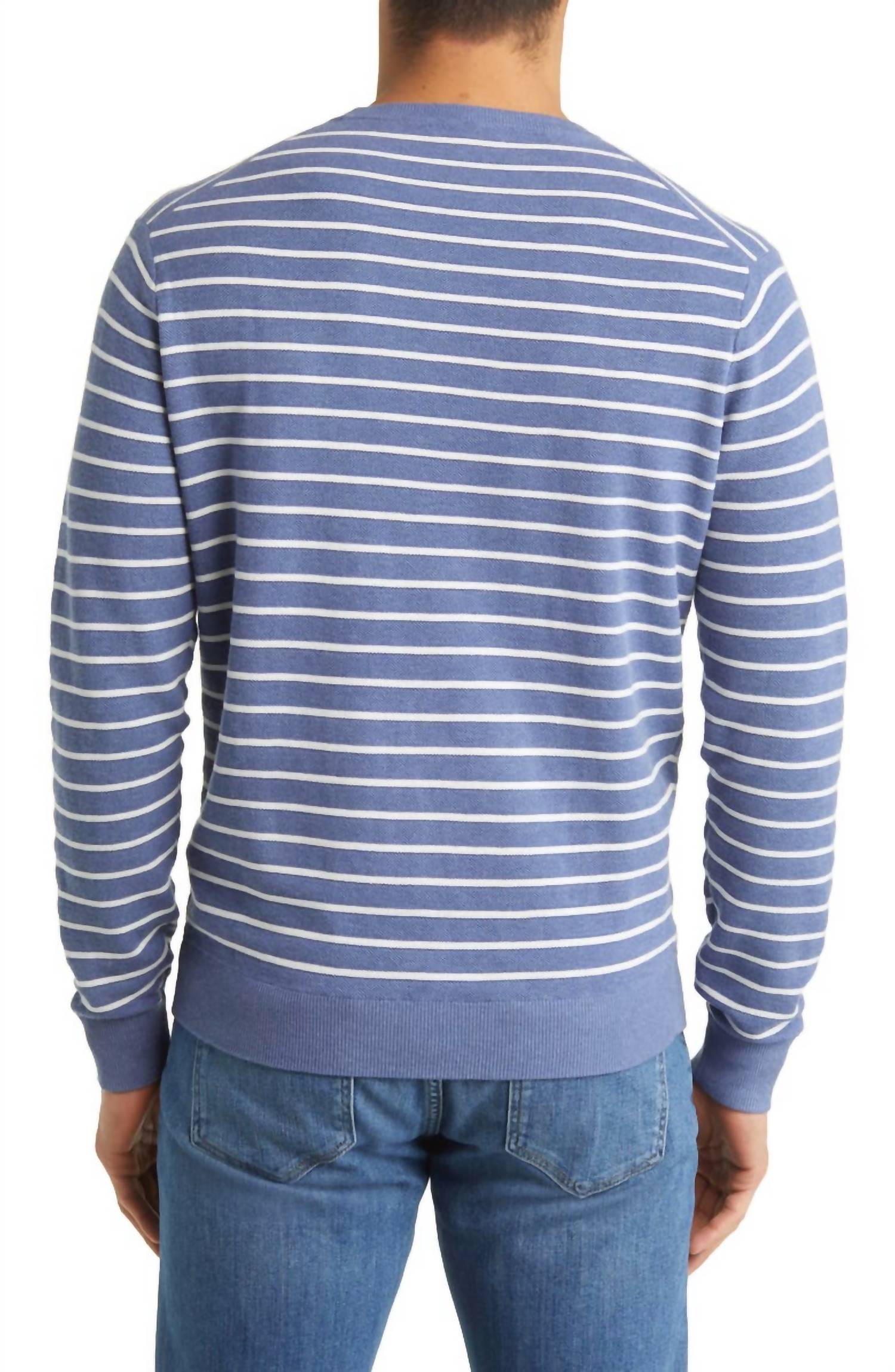Peter Millar - Tidal Honeycomb Stripe Crewneck Sweater
