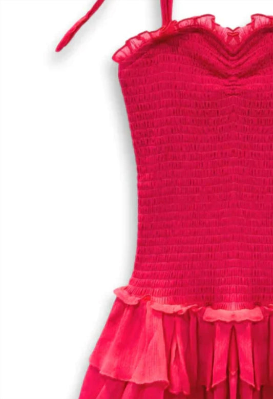 Katie J Nyc - Girl's Tween Meri Fancy Smocked Body Ruffle Dress