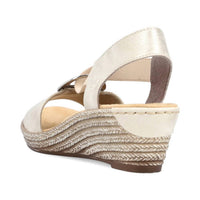 RIEKER Women's Fanni H6 Wedge Sandal in beige - women's shoe - alternate view