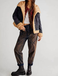 We The Free - Rylee Denim Cozy Moto Jacket