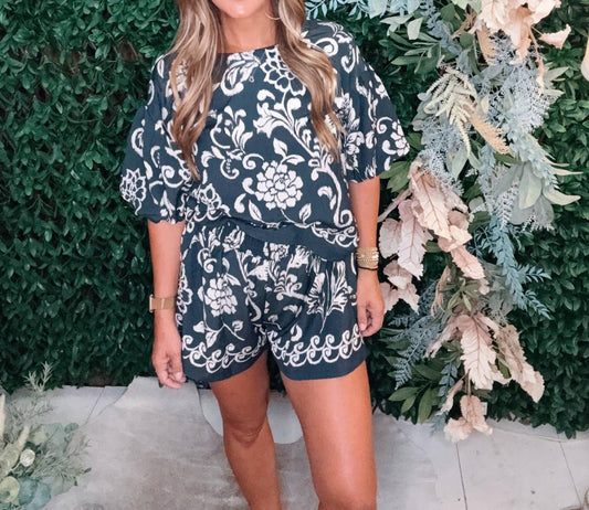 Tcec - Printed Short Sleeve Set